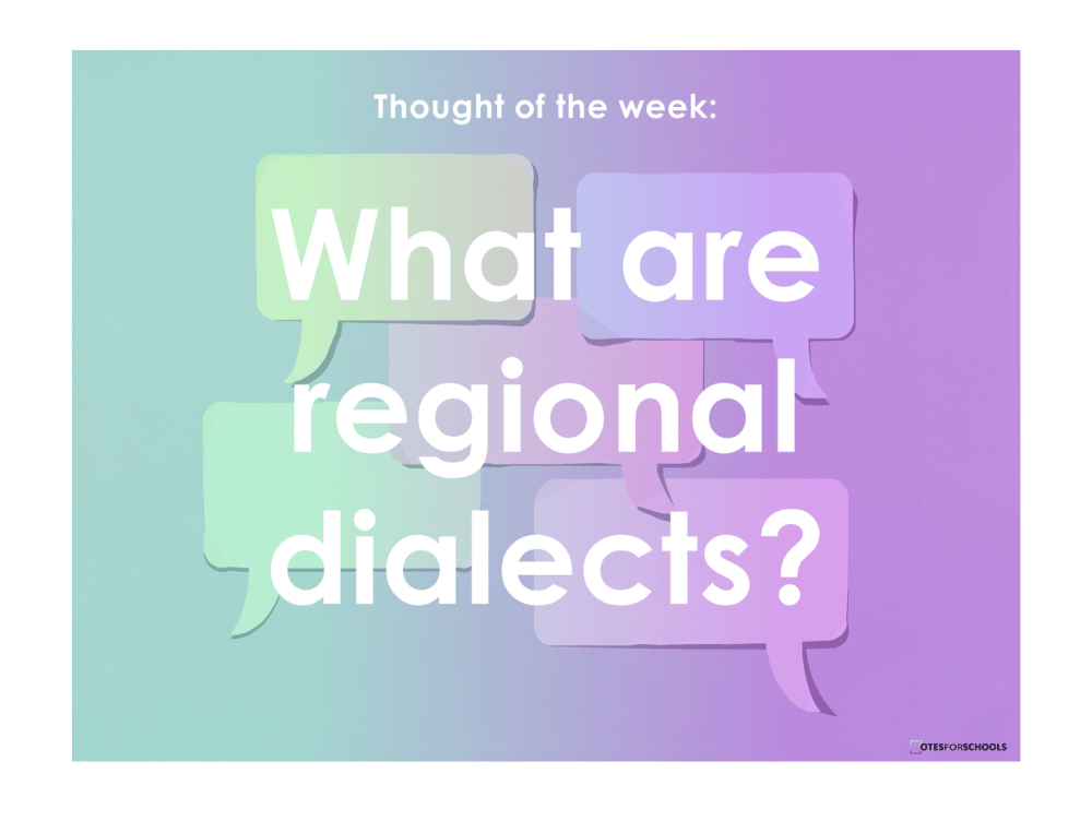 What are regional dialects?