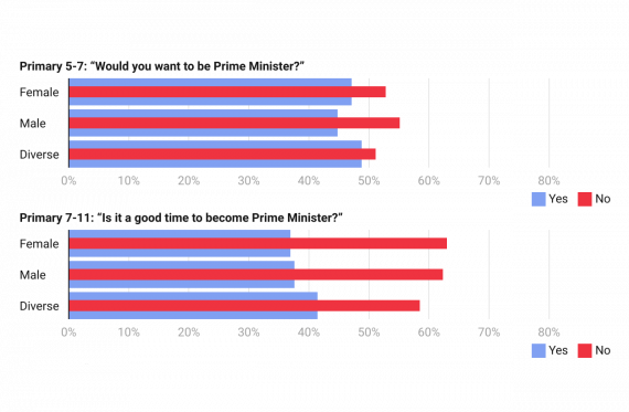 Chart displaying the gender breakdown for primary voters.