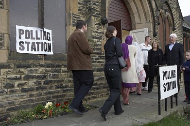 british values: polling station