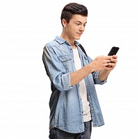 teenager with phone