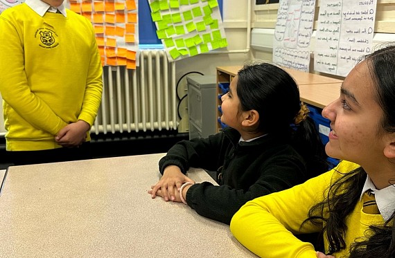 Godolphin Pupils debating during a VotesforSchools topic