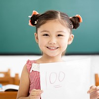 young girl smiling